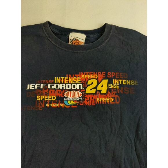 Mens Winners Circle Jeff Gordon #24 DuPont Motorsports T Shirt Black Size L - Picture 3 of 12